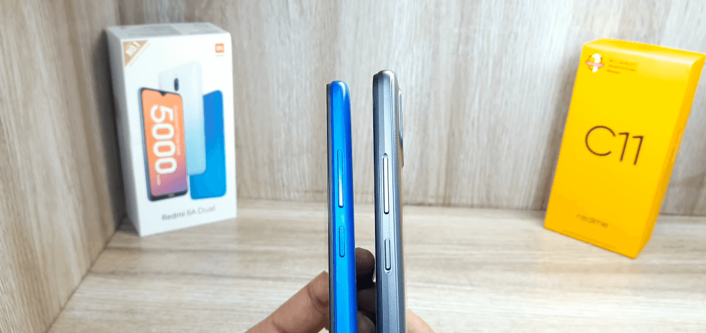 Realme C11 vs Xiaomi Redmi 8A Dual Power button