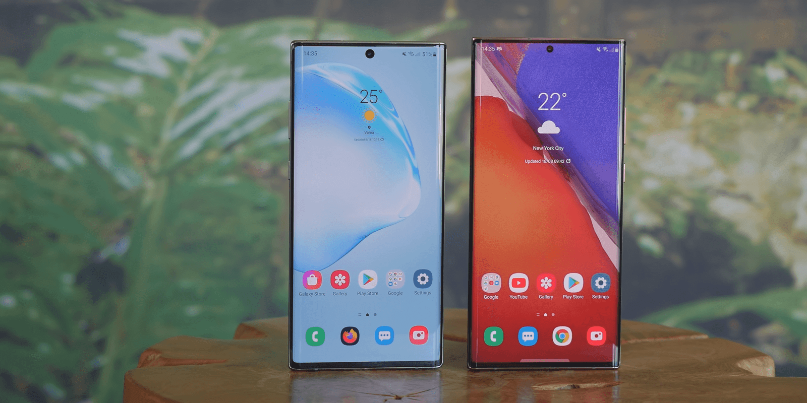 Samsung Galaxy Note 10 Plus vs Note 20 Ultra front