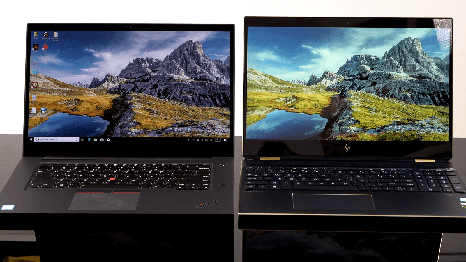 Lenovo ThinkPad X1 Extreme vs HP Spectre x360 15 Gem Cut Front