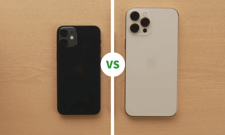 iPhone 12 mini vs 12 Pro Max comparision