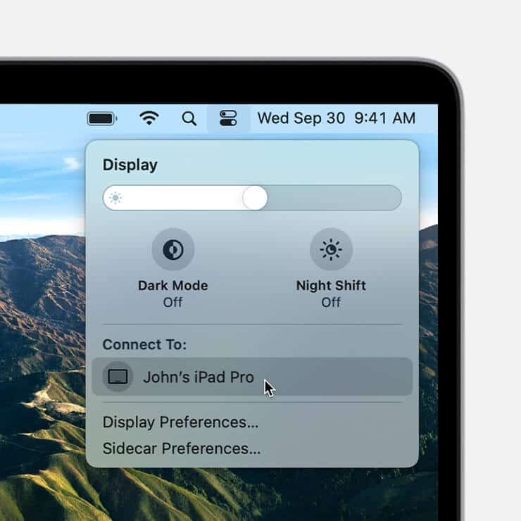 How to set up Sidecar via AirPlay