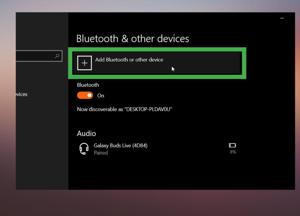 Add bluetooth or other device