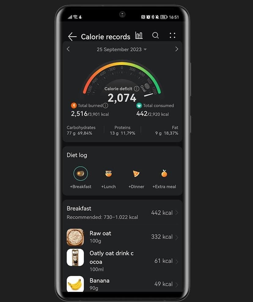 Huawei Watch GT 4 Grey calorie record